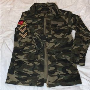 Madden NYC Camo Embroidered Patch Jacket